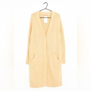 & Other Stories Fisherman Wool Blend Long Cardigan S